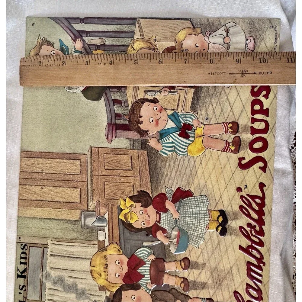 Vintage 1993 Metal Tin Signs Campbell's Soup Nostalgic Advertising Ads Lot of 2
